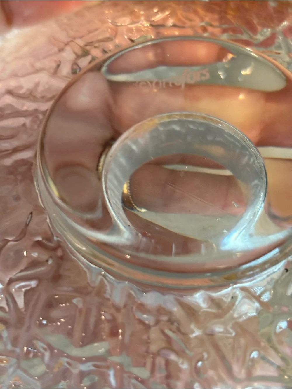 Orrefors set of 3 Discus crystal votive holders